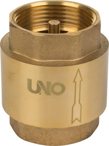 Обратный клапан латунный UNO 1" (м.к.-14шт., б.к.-112шт.)