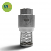 Обратный клапан с сетчатым фильтром  UNO 1/2" (м.к.-22шт., б.к.- 176шт.)