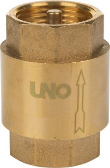 Обратный клапан латунный UNO 1/2" (м.к.-25 шт., б.к.- 200шт.)